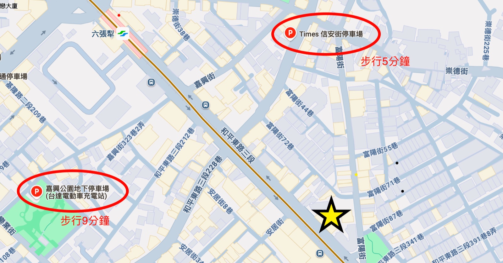 攝影棚周邊地圖